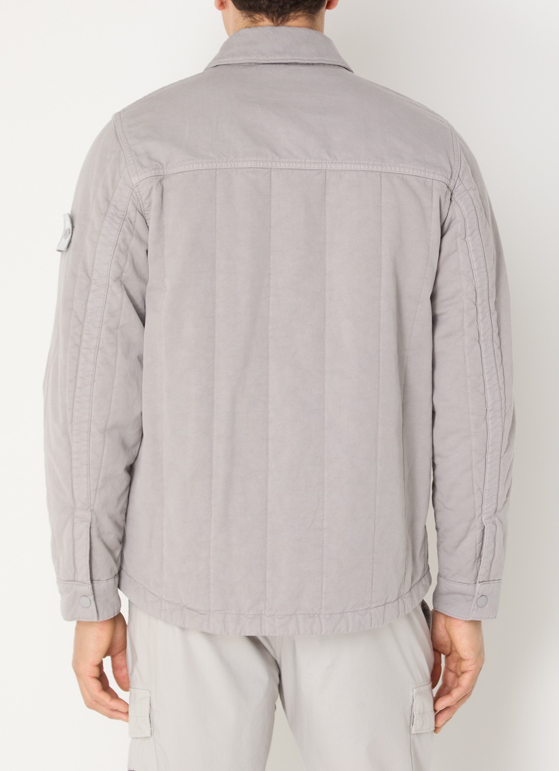 Stone Island S0F34 jack met quilt patroon en logo - achterkant 4 grijs