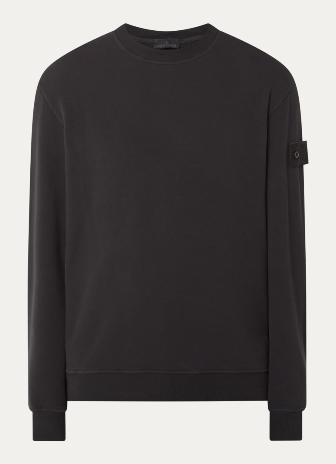 Stone Island S0F53 sweater met logo - voorkant 4 zwart