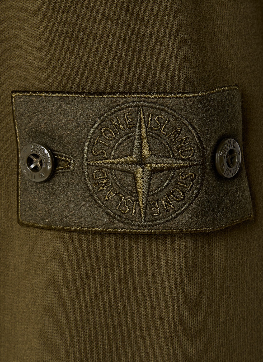 Stone Island S0F53 sweater met logo - detail 2 bronsgroen
