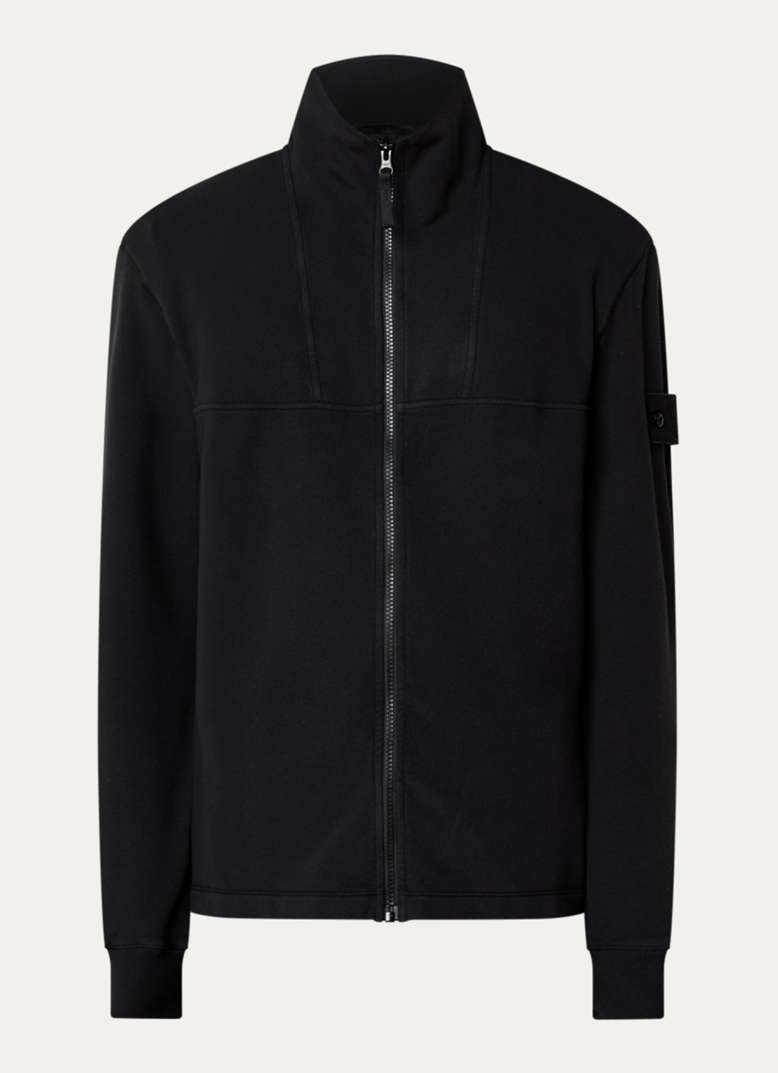 Stone Island S0F53 sweatvest met logo - voorkant 4 zwart