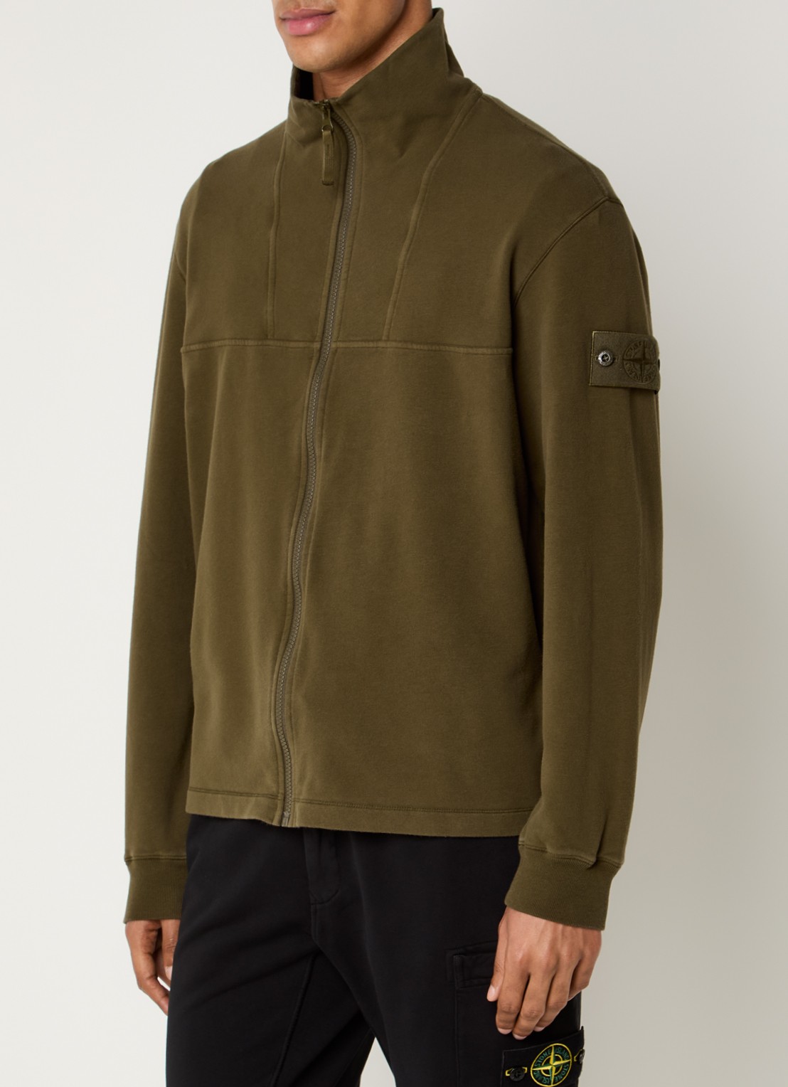Stone Island S0F53 vest met logo - detail 2 mosgroen
