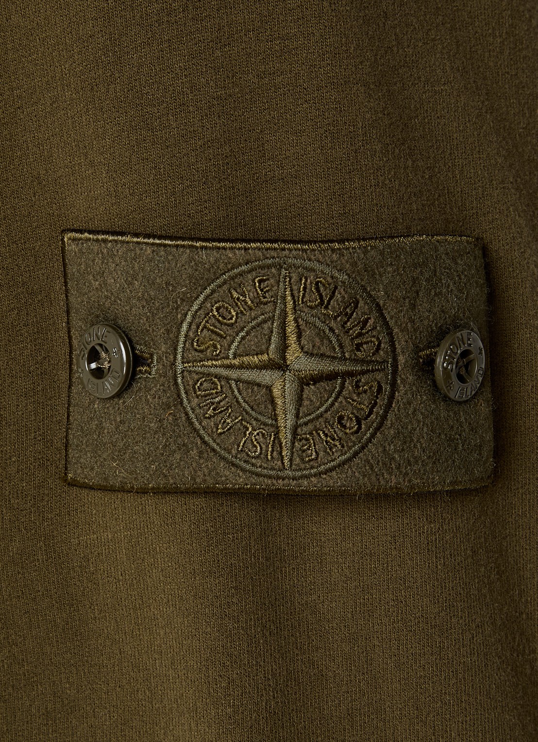 Stone Island S0F53 vest met logo - detail 4 mosgroen