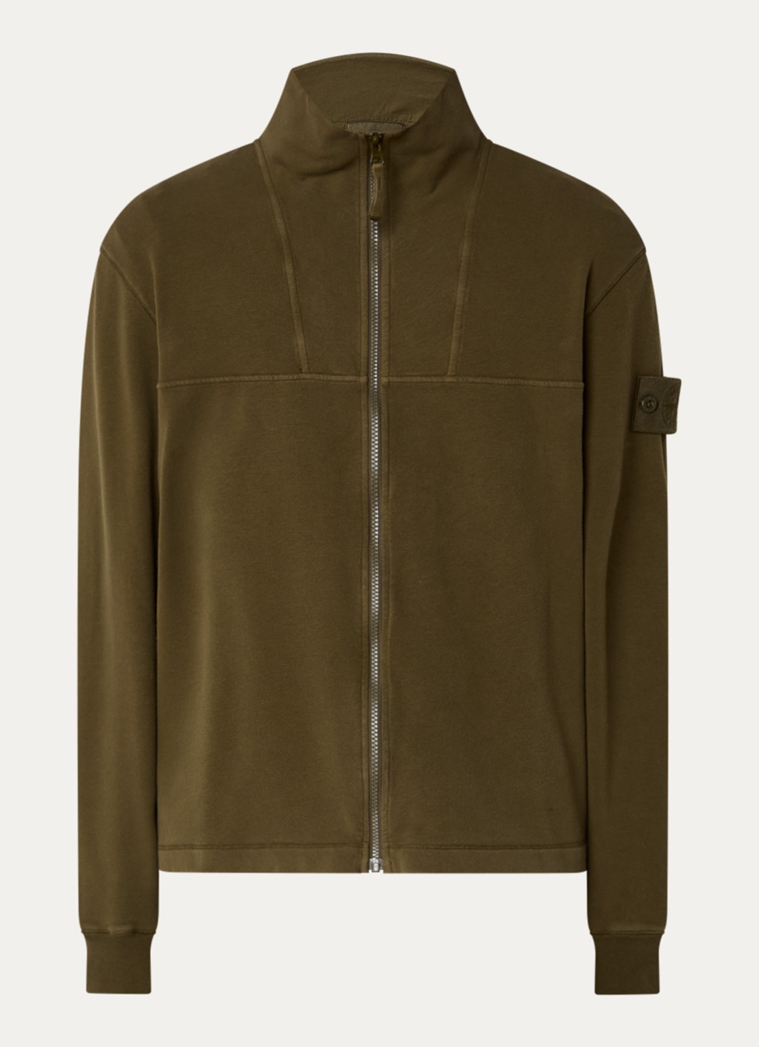 Stone Island S0F53 vest met logo - voorkant 5 mosgroen