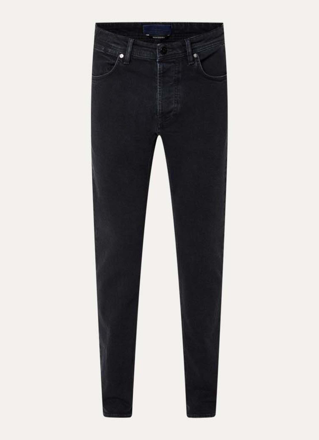 Stone Island S0J11 slim fit jeans met steekzakken - voorkant 5 zwart