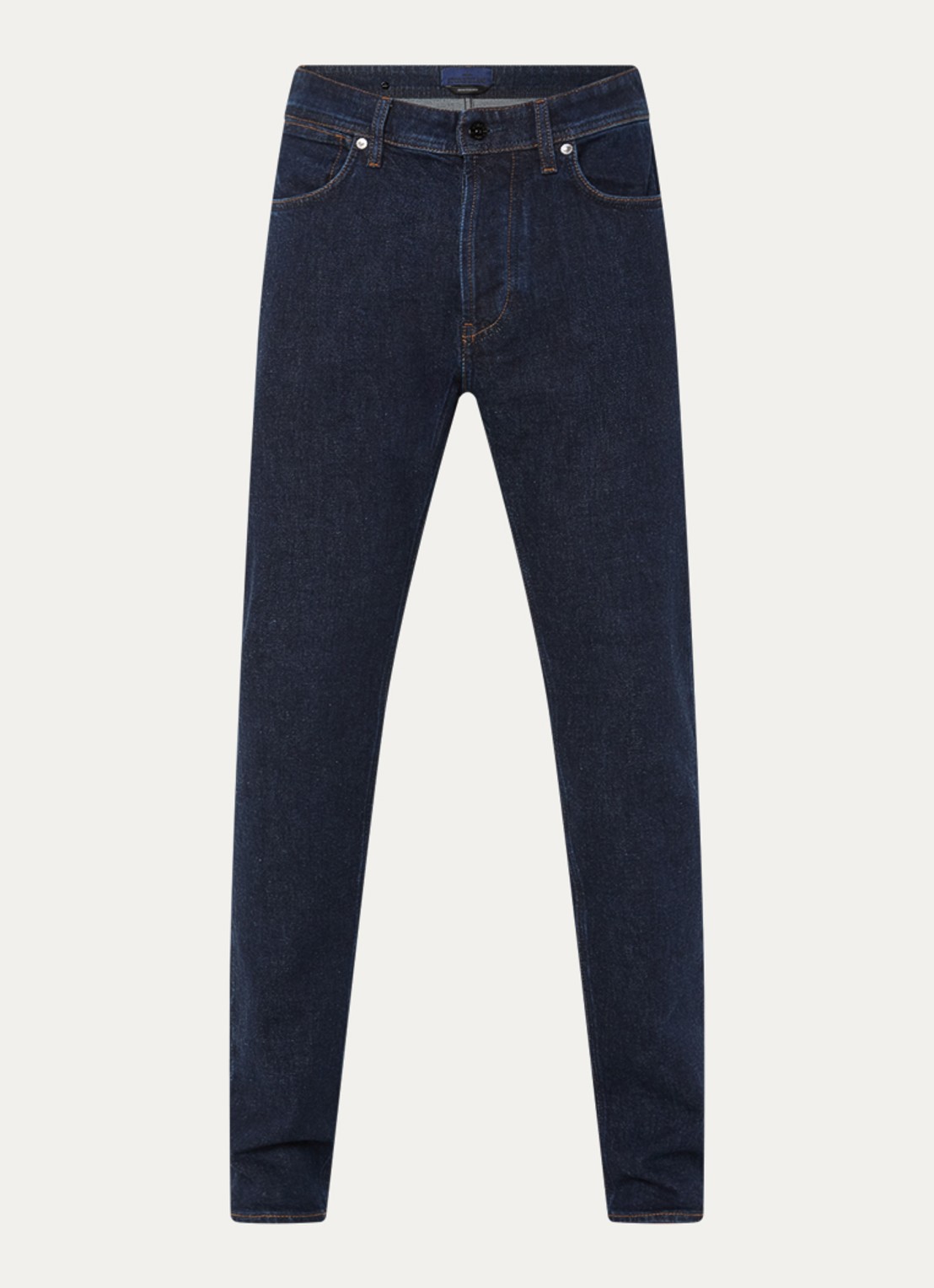 Stone Island S0J12 slim fit jeans met donkere wassing - voorkant 2 blauw