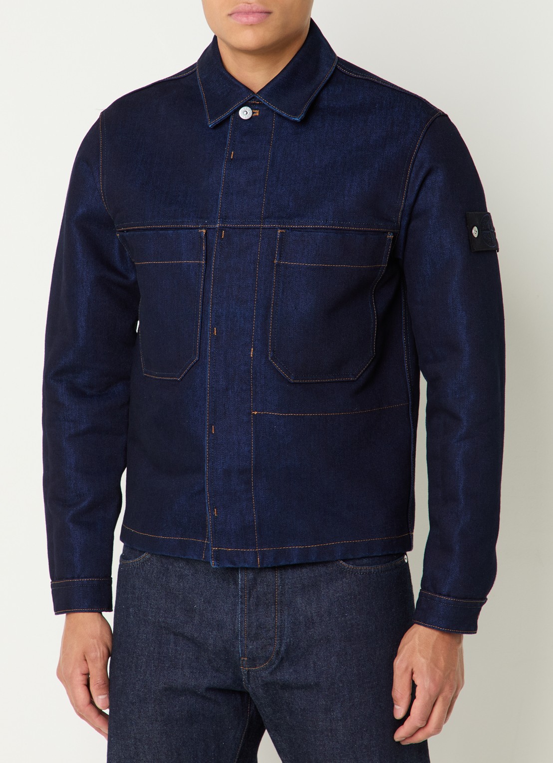 Stone Island S0J17 spijkerjas met borstzakken - detail 2 indigo