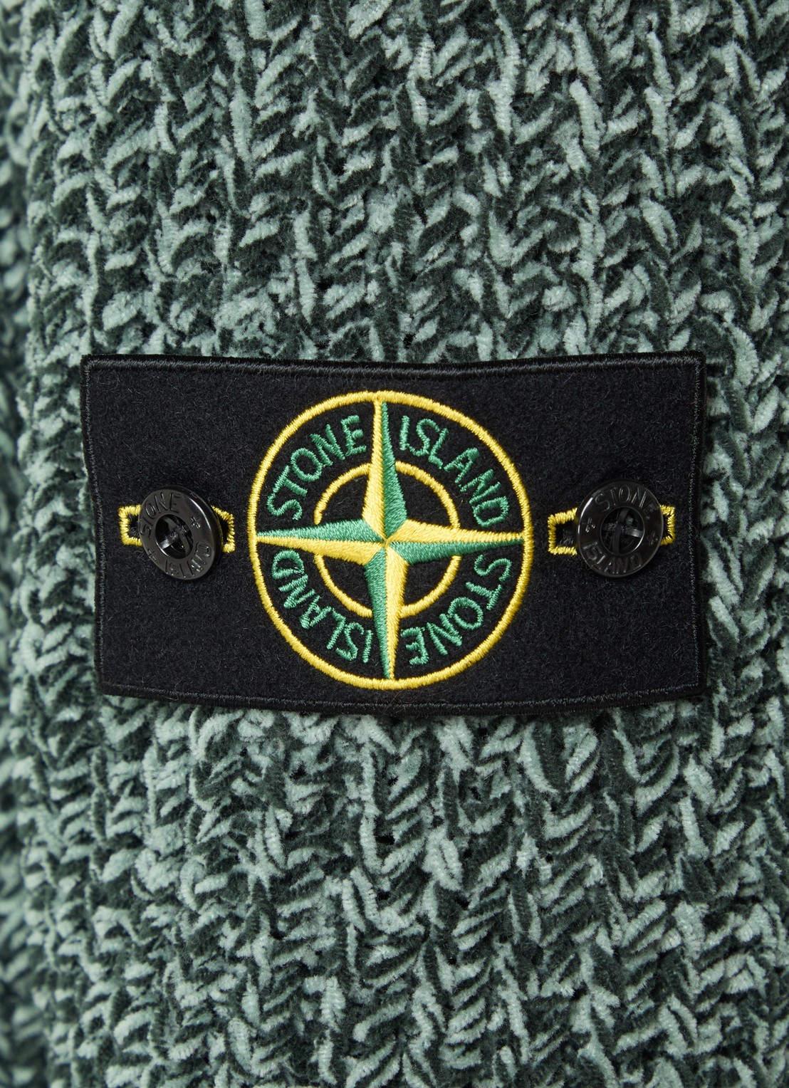 Stone Island S0N16 hoodie van badstof - detail 4 groen