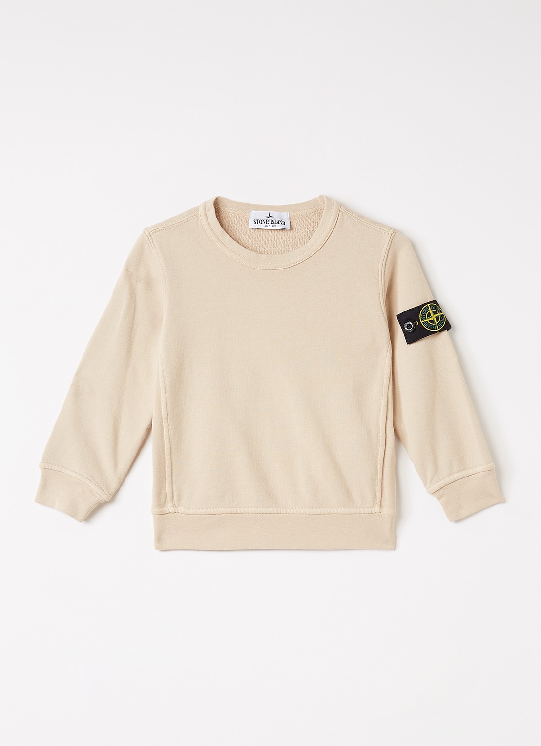 Stone Island SO062 Felpa sweater met logo - voorkant 2 beige