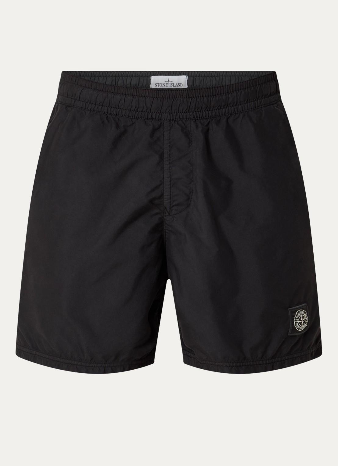 Stone Island Zwemshorts met logo en steekzakken - voorkant 3 zwart