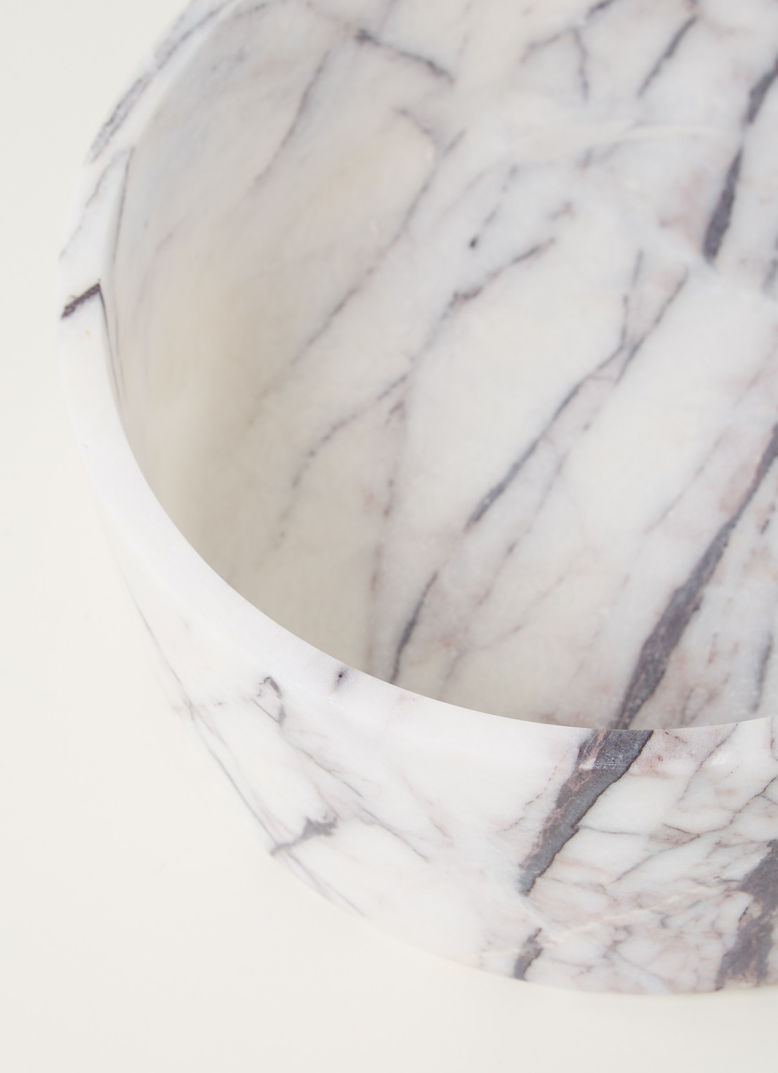 Stoned Fruitschaal 24 cm - detail wit