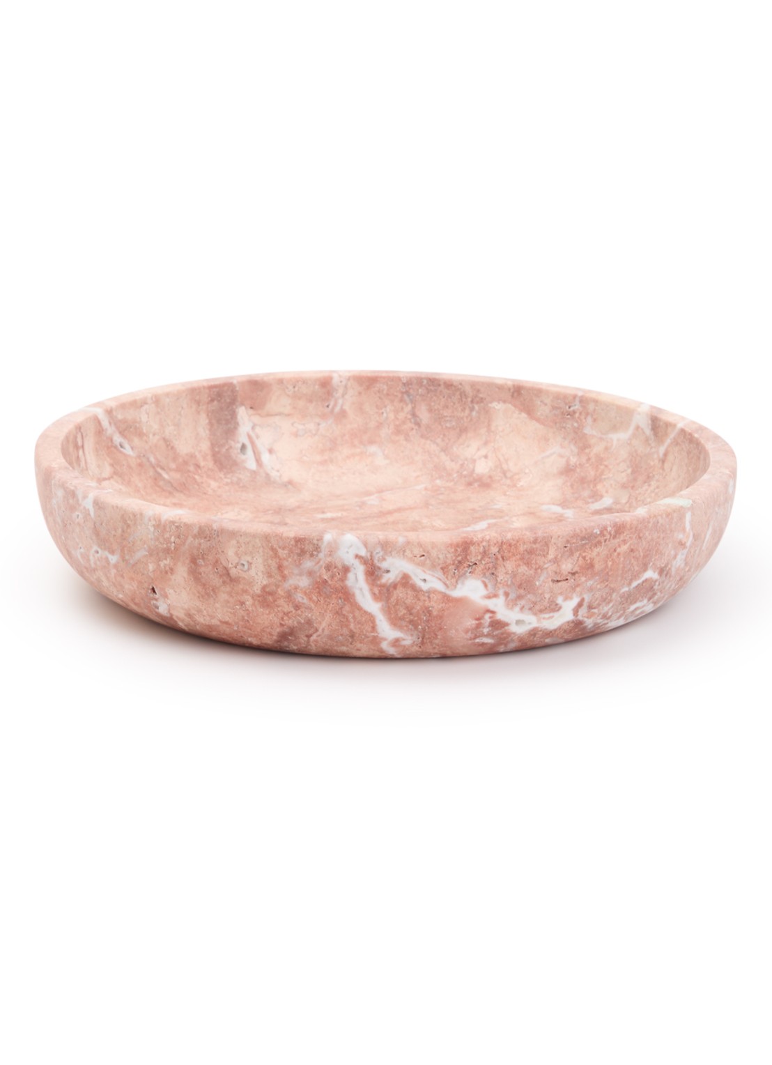 Stoned Luna schaal 25 cm - voorkant zalmroze