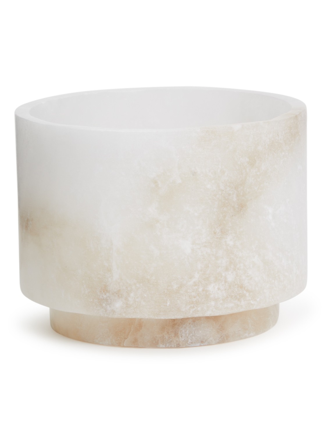 Stoned Meeny waxinelichthouder M 13 cm - voorkant wit