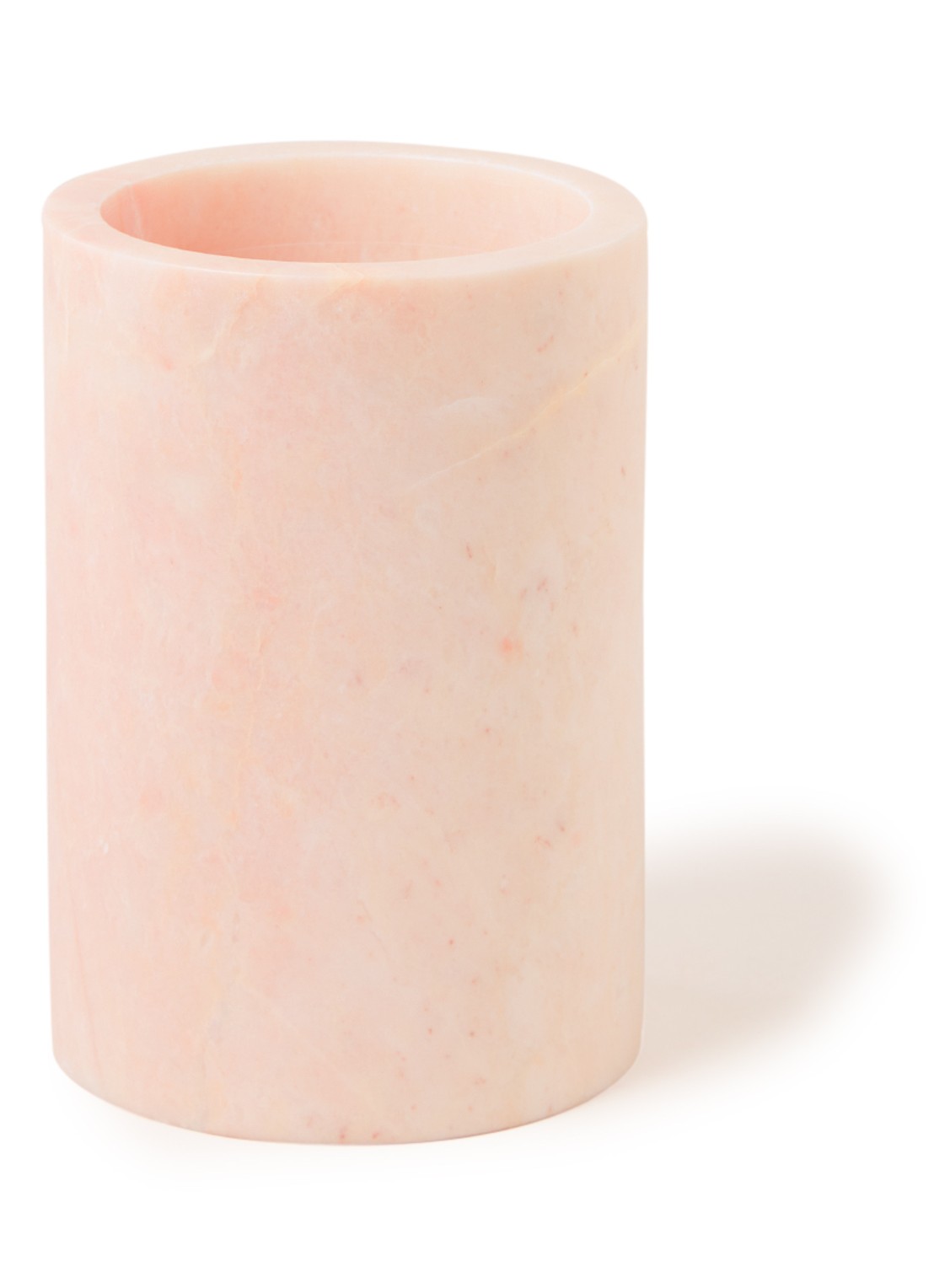Stoned Wijnkoeler van marmer 18 cm - voorkant roze
