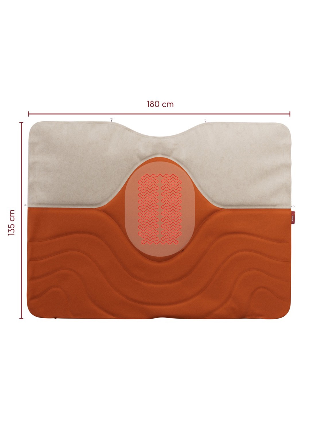 Stoov Huge Hug³ warmtedeken - detail orange