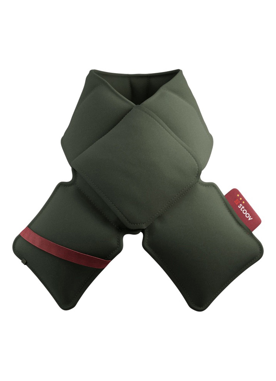 Stoov Kokoon³ sjaal 20 x 140 cm - voorkant 2 mosgroen