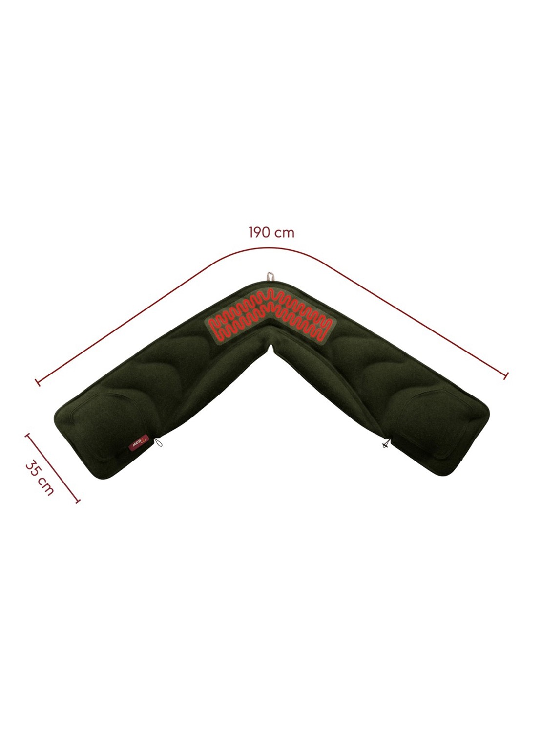 Stoov Kokoon³ XL sjaal 35 x 190 cm - detail 4 mosgroen