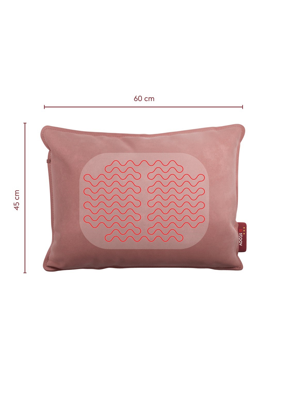 Stoov Ploov³ warmtekussen 45 x 60 cm - detail 4 roze
