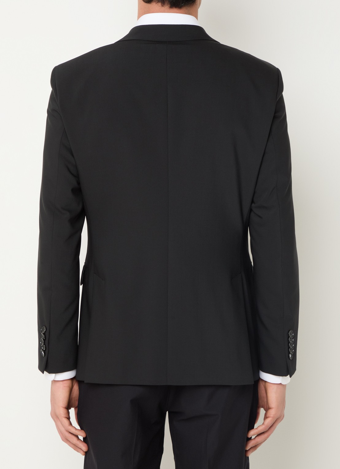 Strellson Aidan regular fit colbert in wolblend - achterkant 5 zwart