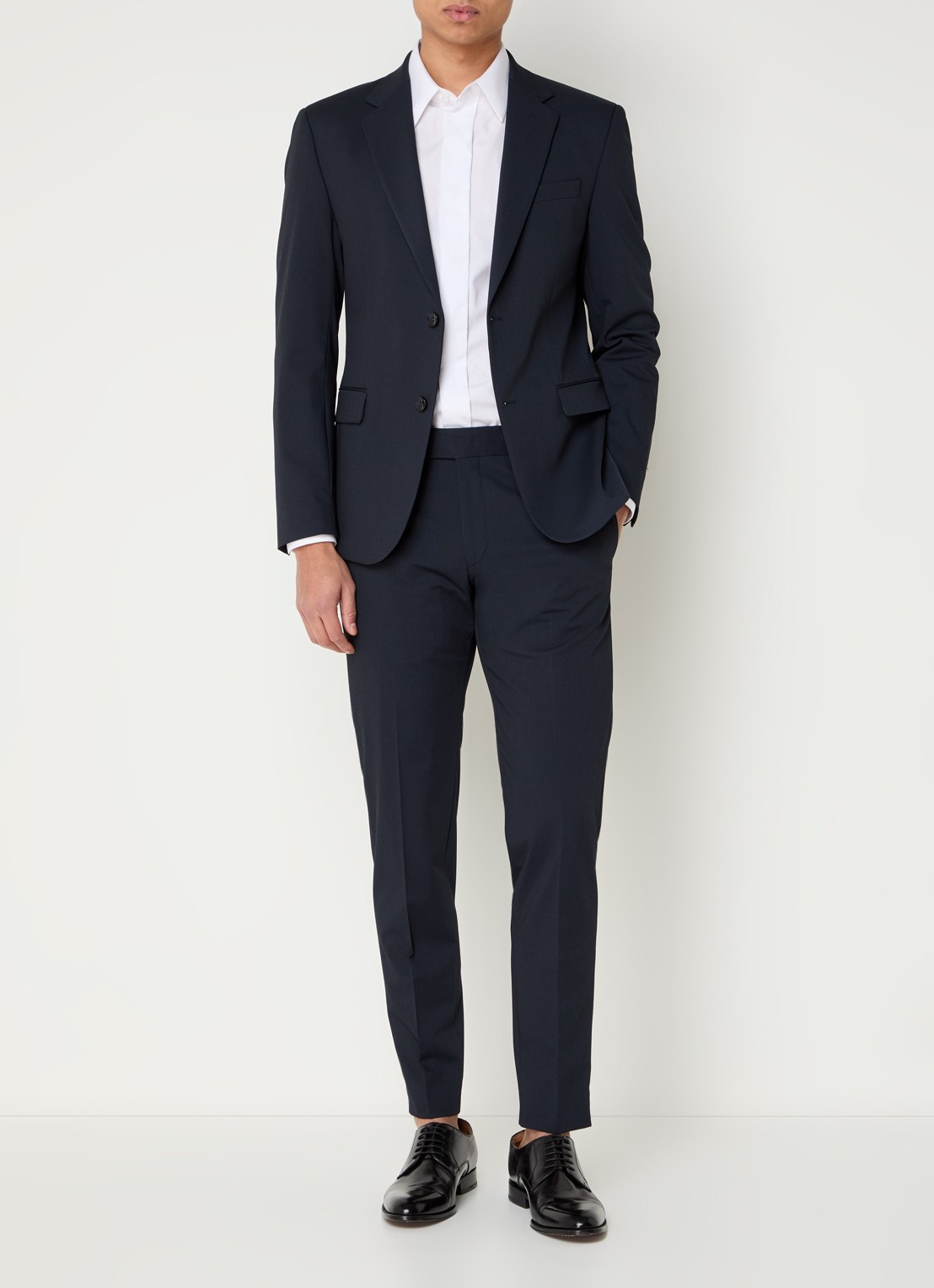Strellson Aidan slim fit colbert met klepzakken - voorkant 3 donkerblauw
