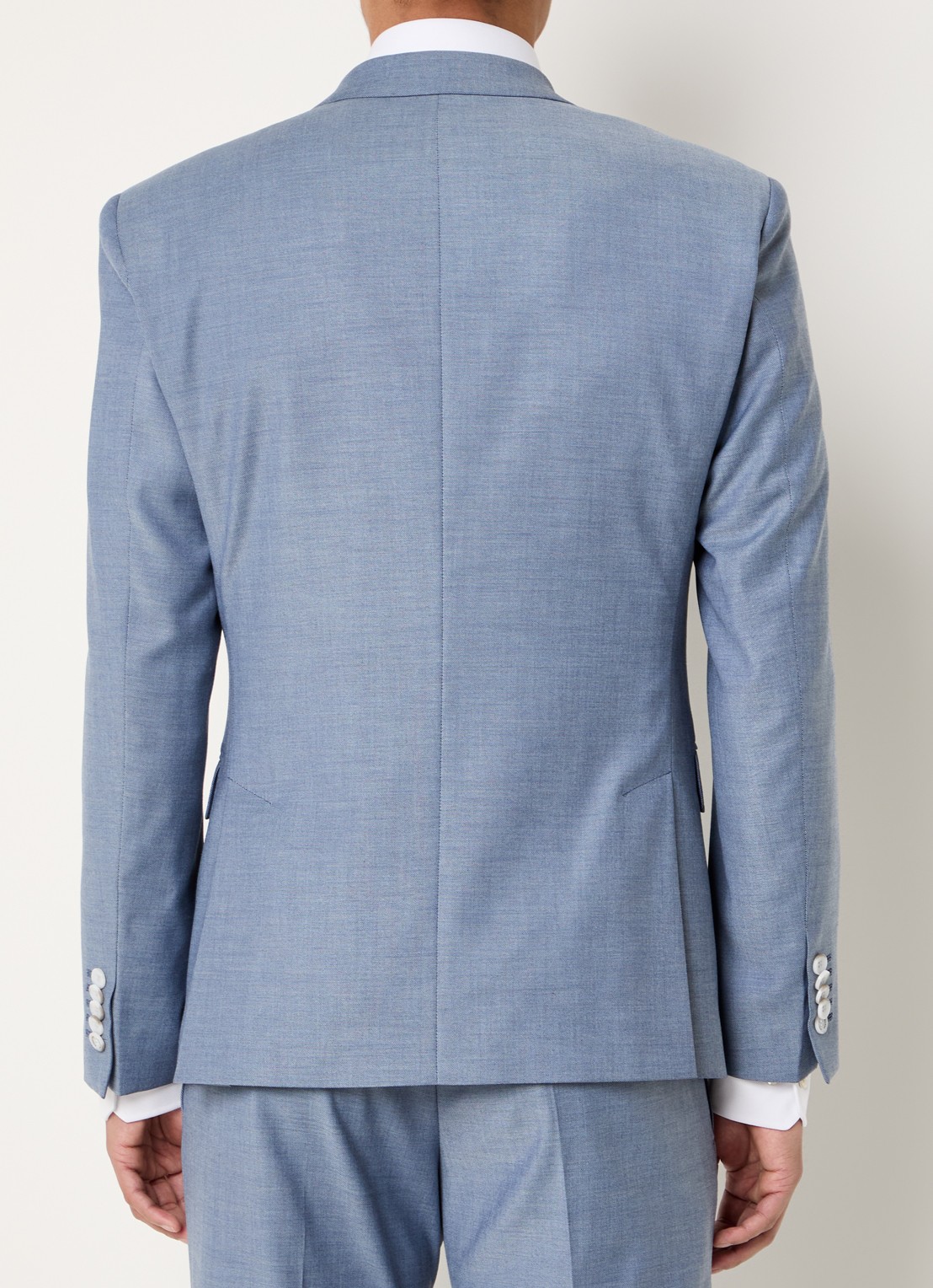 Strellson Aidan slim fit colbert met klepzakken - achterkant 7 turquoise