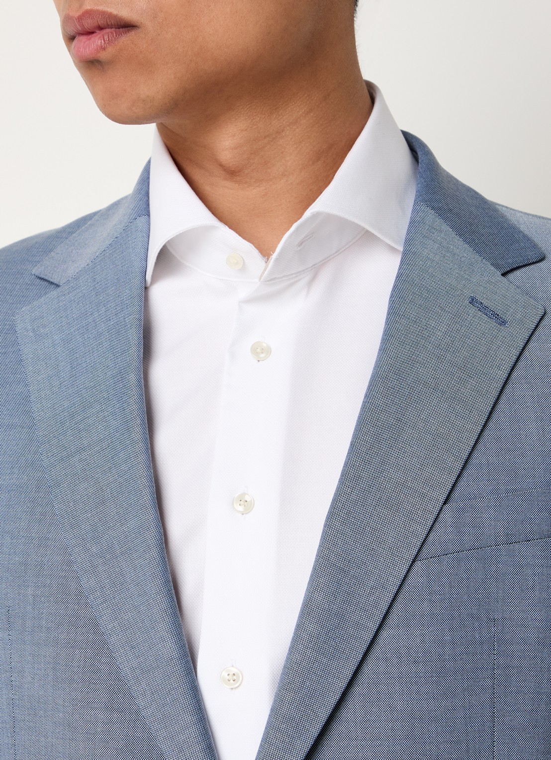 Strellson Aidan slim fit colbert met klepzakken - detail 6 turquoise