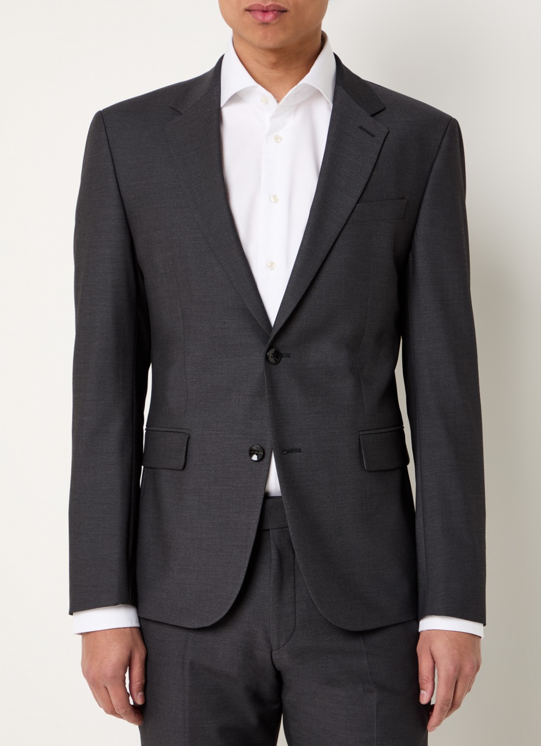 Strellson Aidan slim fit colbert  - detail 4 antraciet