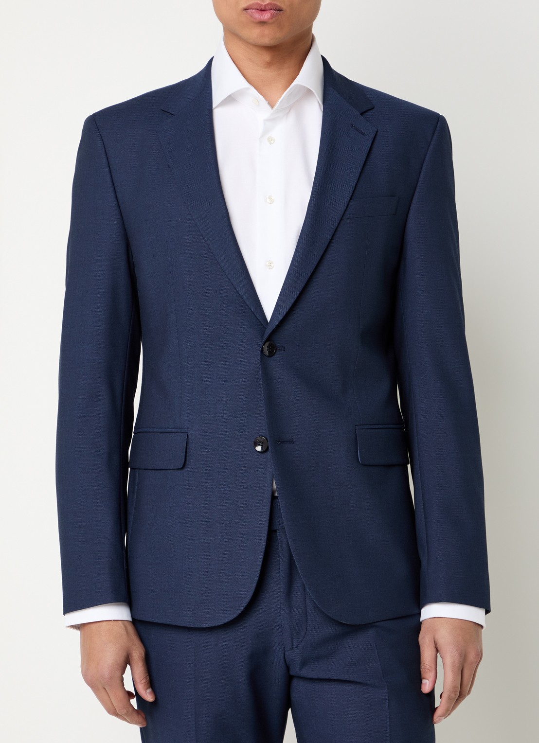 Strellson Aidan slim fit colbert  - detail donkerblauw