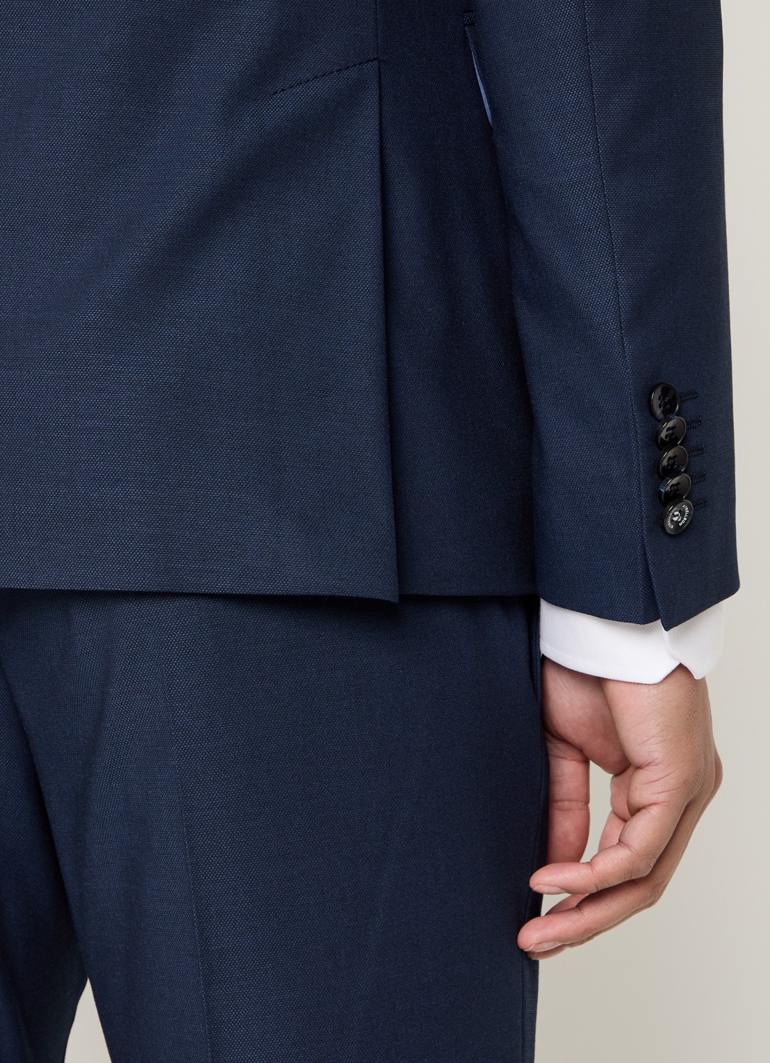 Strellson Aidan slim fit colbert  - detail 3 donkerblauw