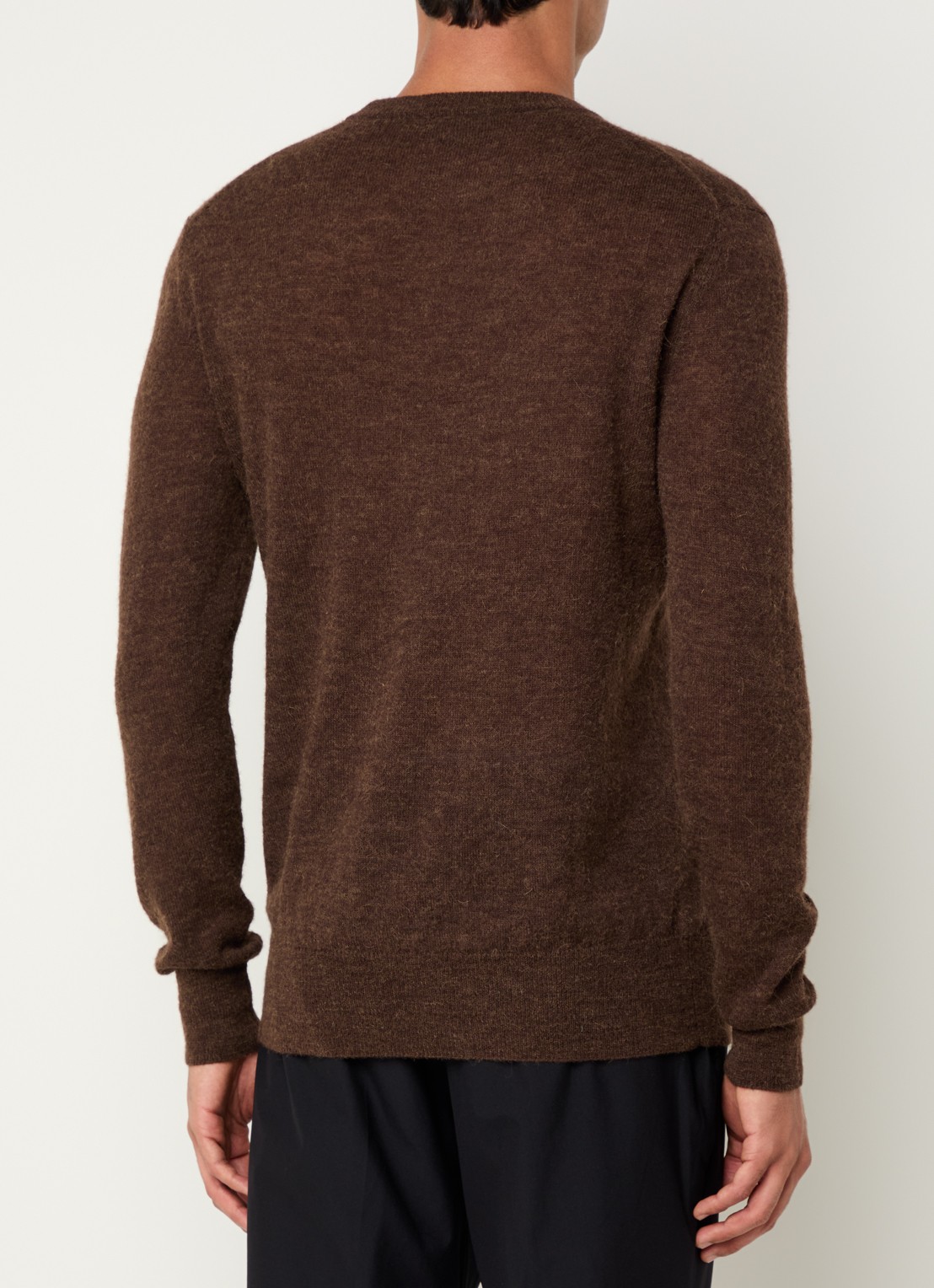 Strellson Alpus fijngebreide pullover alpaca wolblend - achterkant 4 bruin