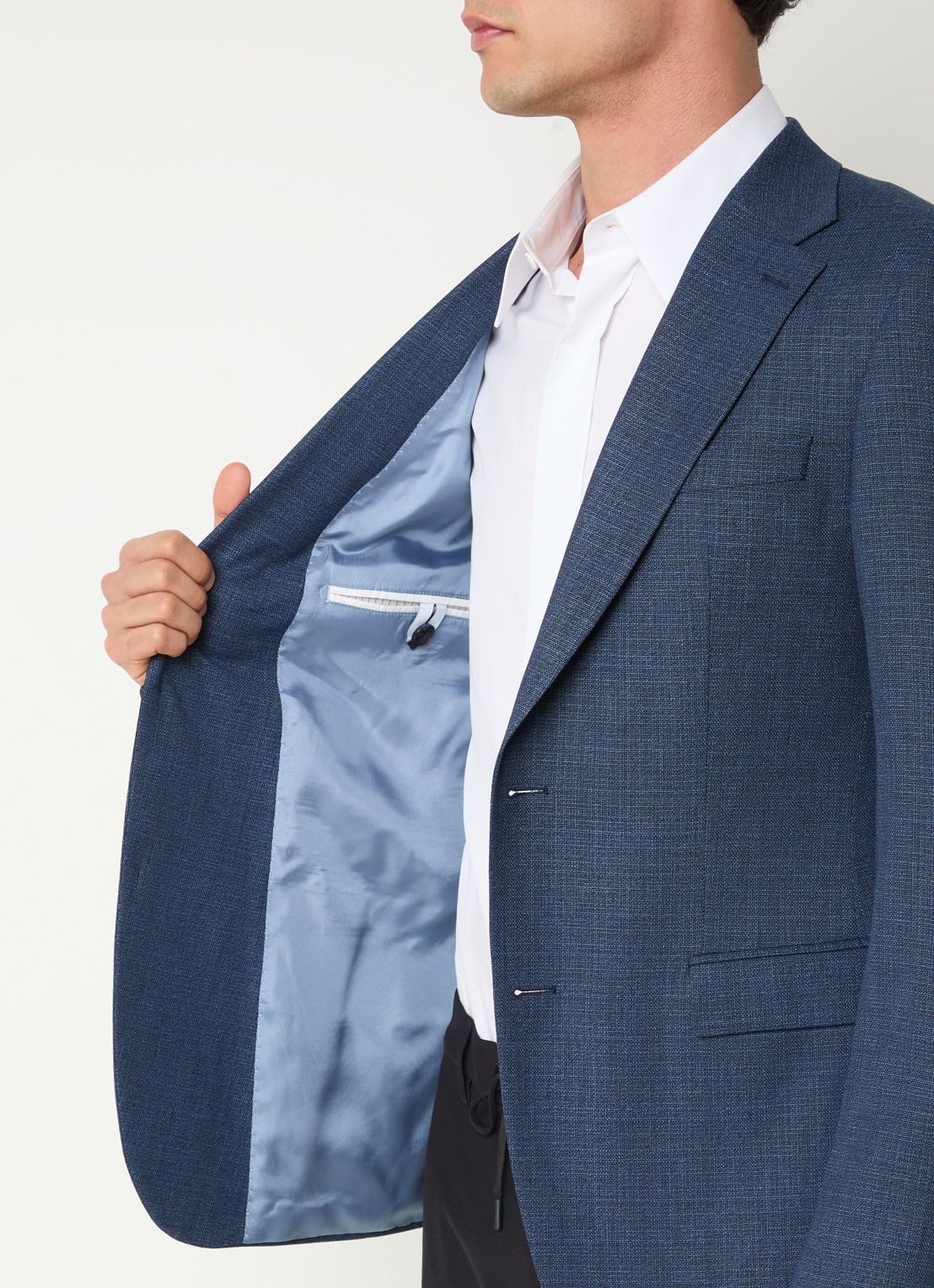 Strellson Alzer regular fit colbert met borst- en klepzakken - detail 5 donkerblauw