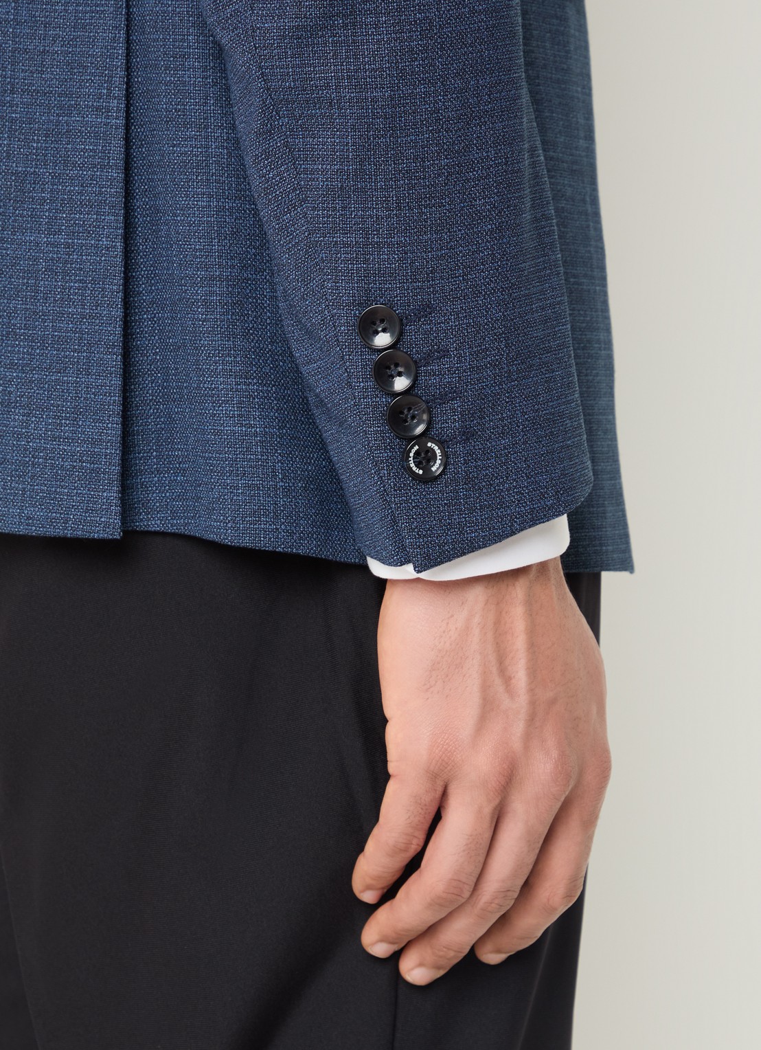 Strellson Alzer regular fit colbert met borst- en klepzakken - detail 6 donkerblauw