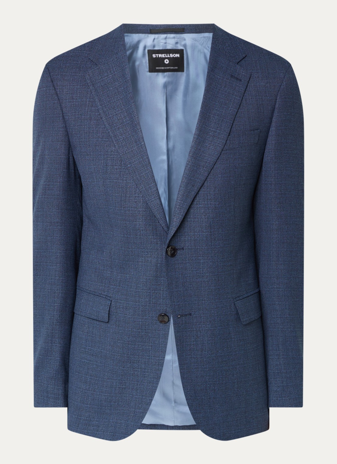 Strellson Alzer regular fit colbert met borst- en klepzakken - voorkant donkerblauw