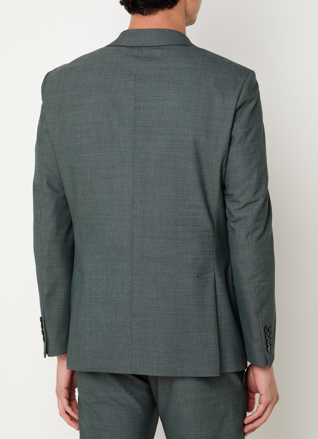 Strellson Alzer regular fit colbert met klepzakken - achterkant 7 olijfgroen