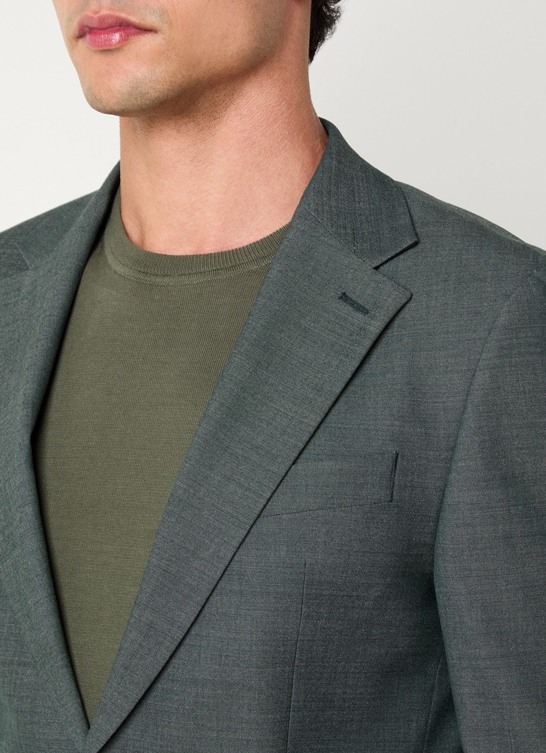 Strellson Alzer regular fit colbert met klepzakken - detail 6 olijfgroen