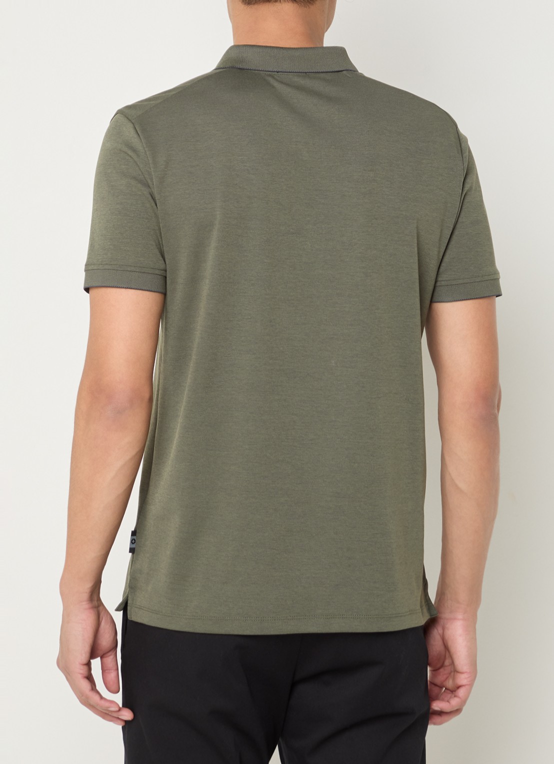 Strellson Edgar regular fit polo met stretch - achterkant groen