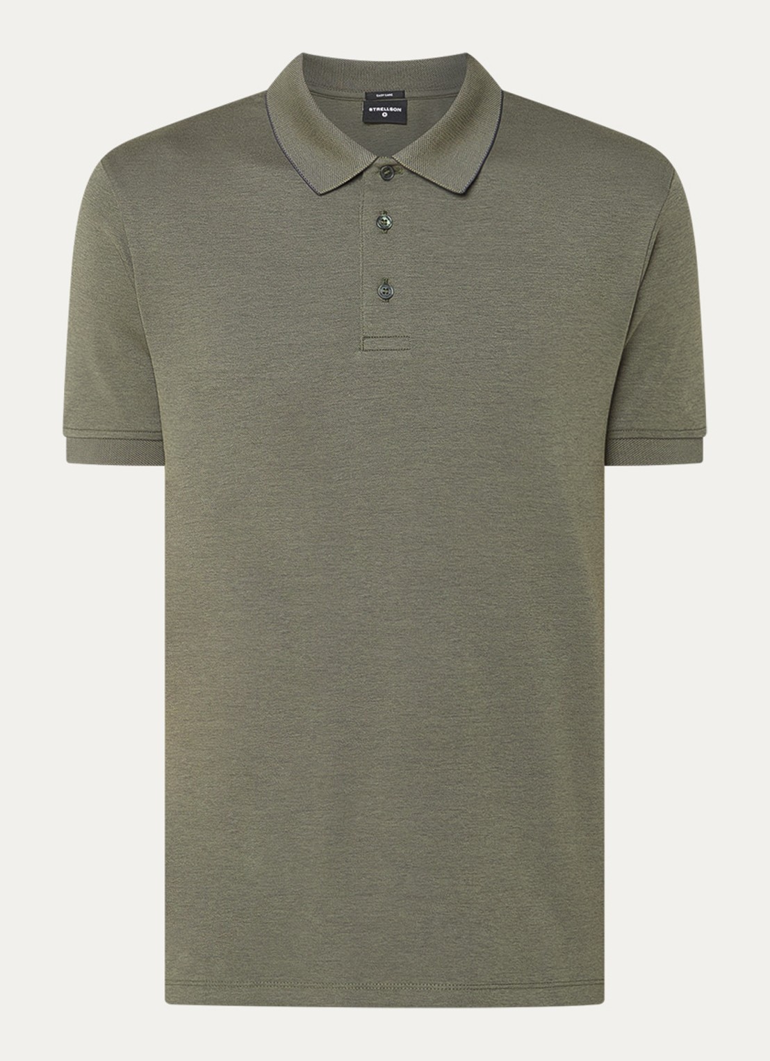 Strellson Edgar regular fit polo met stretch - voorkant 2 groen