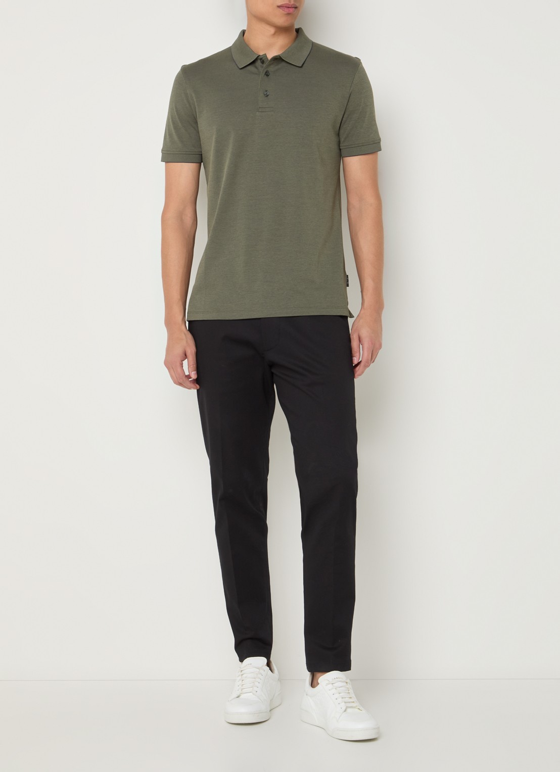 Strellson Edgar regular fit polo met stretch - voorkant 3 groen