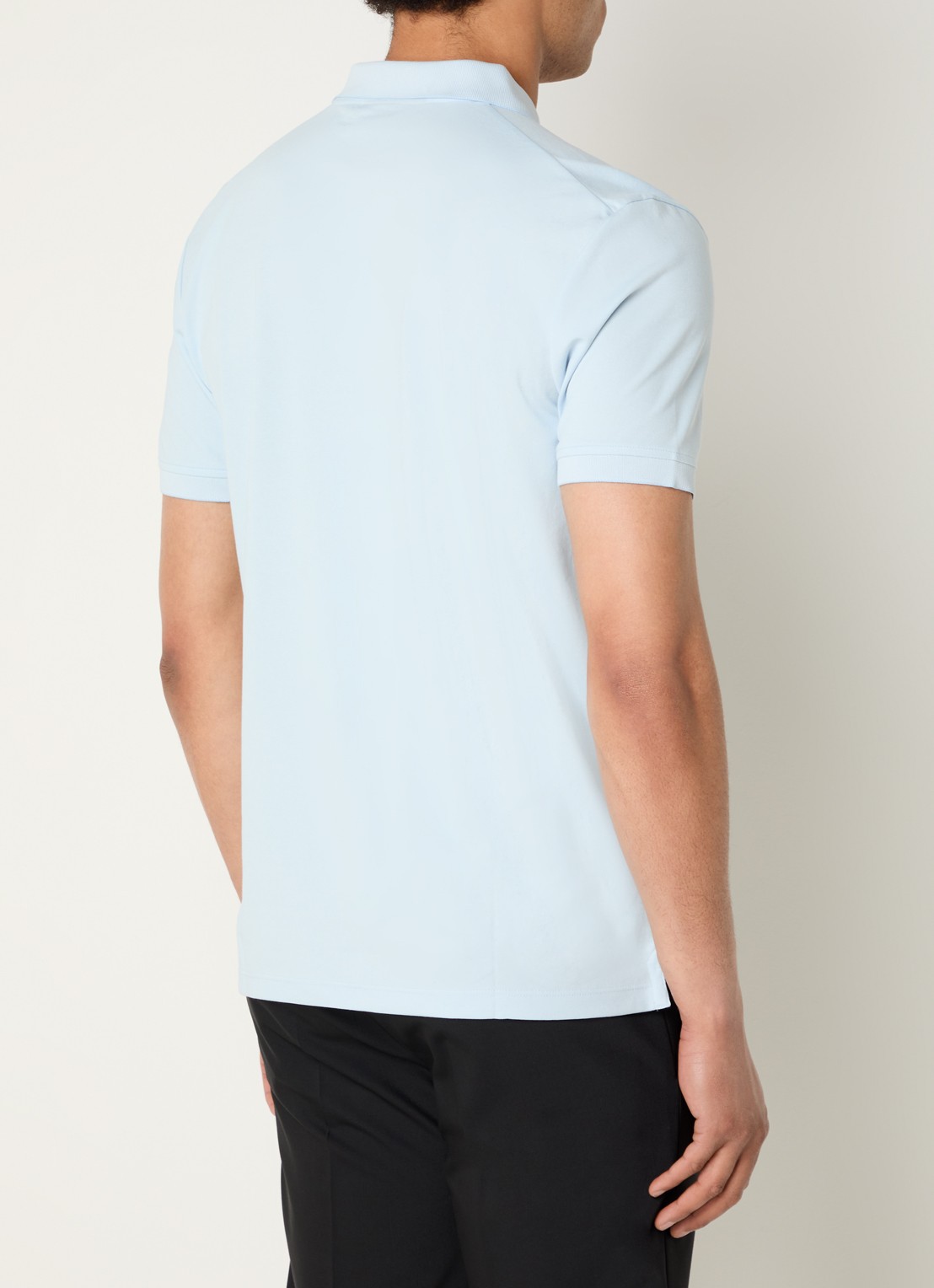 Strellson Edgar regular fit polo met stretch - achterkant 4 lichtblauw