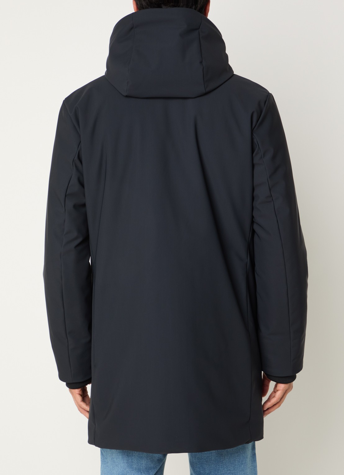 Strellson Flex Cross gewatteerde parka met waterafstotende coating - achterkant 4 donkerblauw