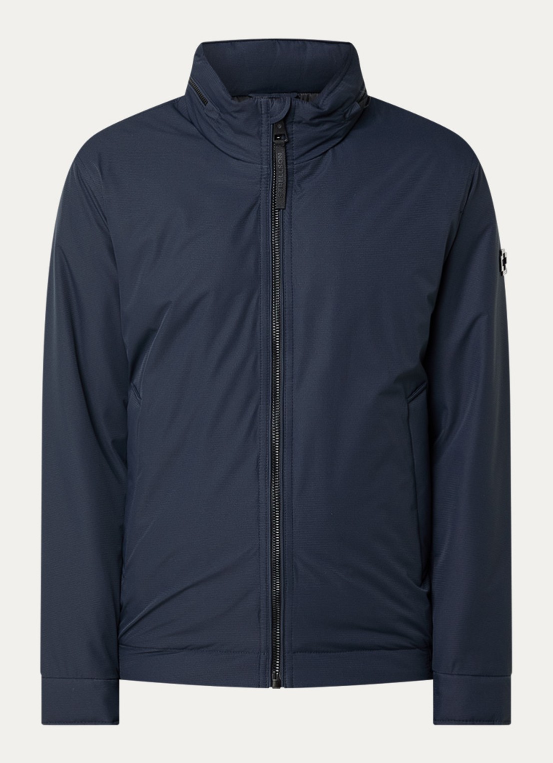 Strellson Gewatteerd jack met opstaande kraag - voorkant donkerblauw