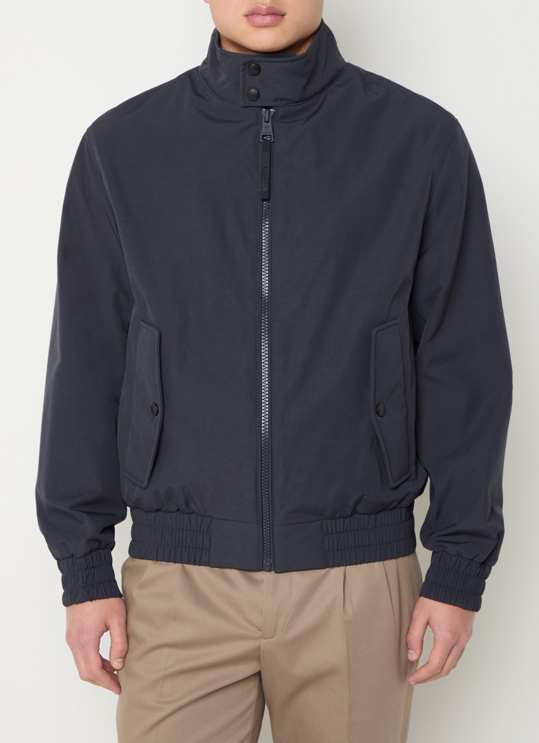 Strellson Jack met opstaande kraag en steekzakken - detail 4 donkerblauw