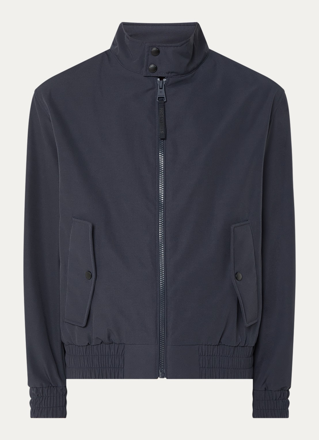 Strellson Jack met opstaande kraag en steekzakken - voorkant donkerblauw