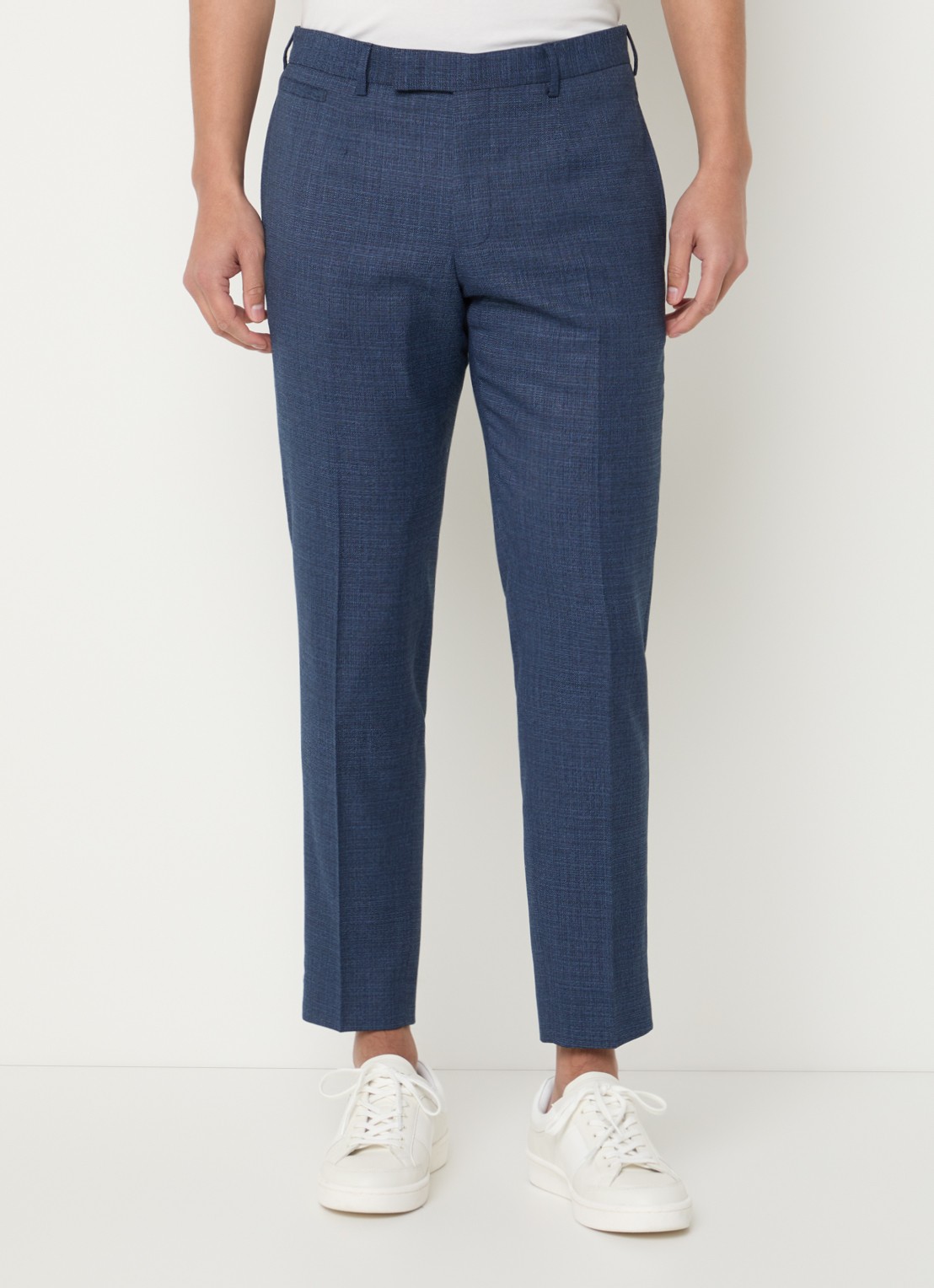 Strellson Kynd tapered fit chino met gemêleerd dessin en steekzakken - detail 2 petrol