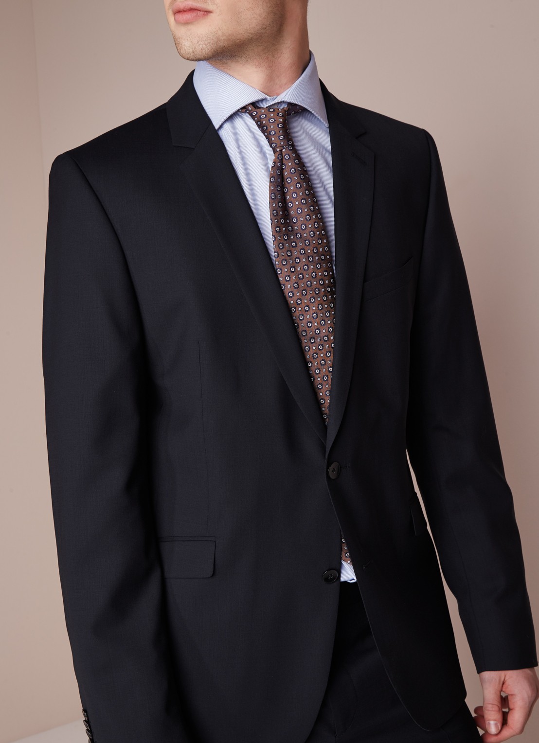 Strellson L-Allen slim fit colbert - detail 4 donkerblauw