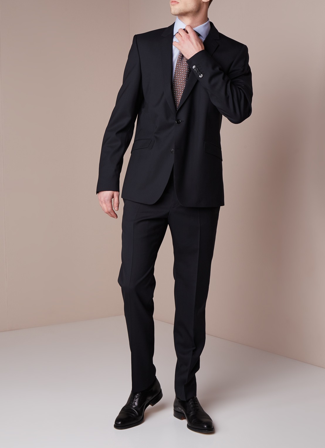 Strellson L-Allen slim fit colbert - voorkant 3 donkerblauw