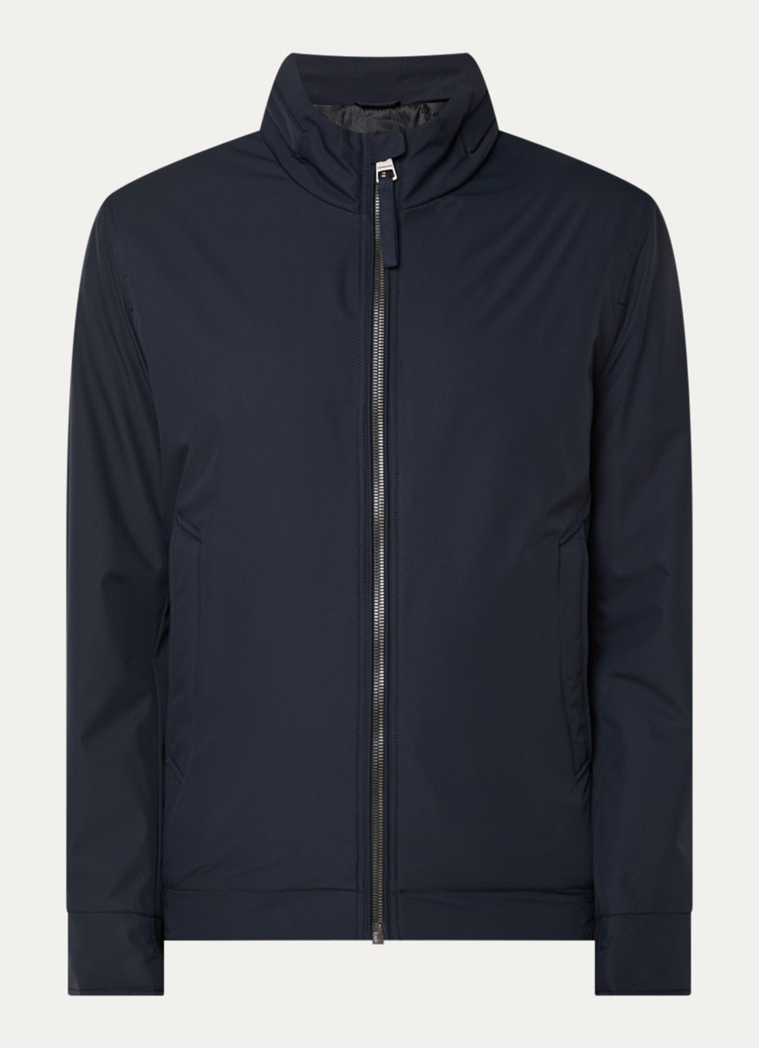 Strellson Light Gewatteerd jack met opbergbare capuchon - voorkant 3 donkerblauw