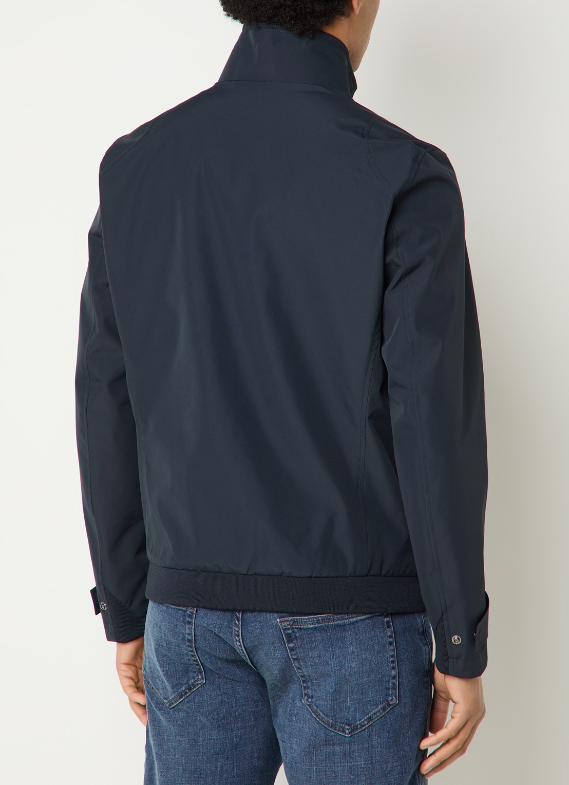 Strellson Lucca softshell jack met ritszakken - achterkant 4 donkerblauw