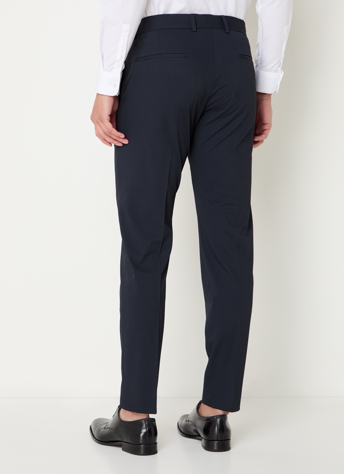 Strellson Melwin slim fit pantalon met steekzakken - achterkant 5 donkerblauw