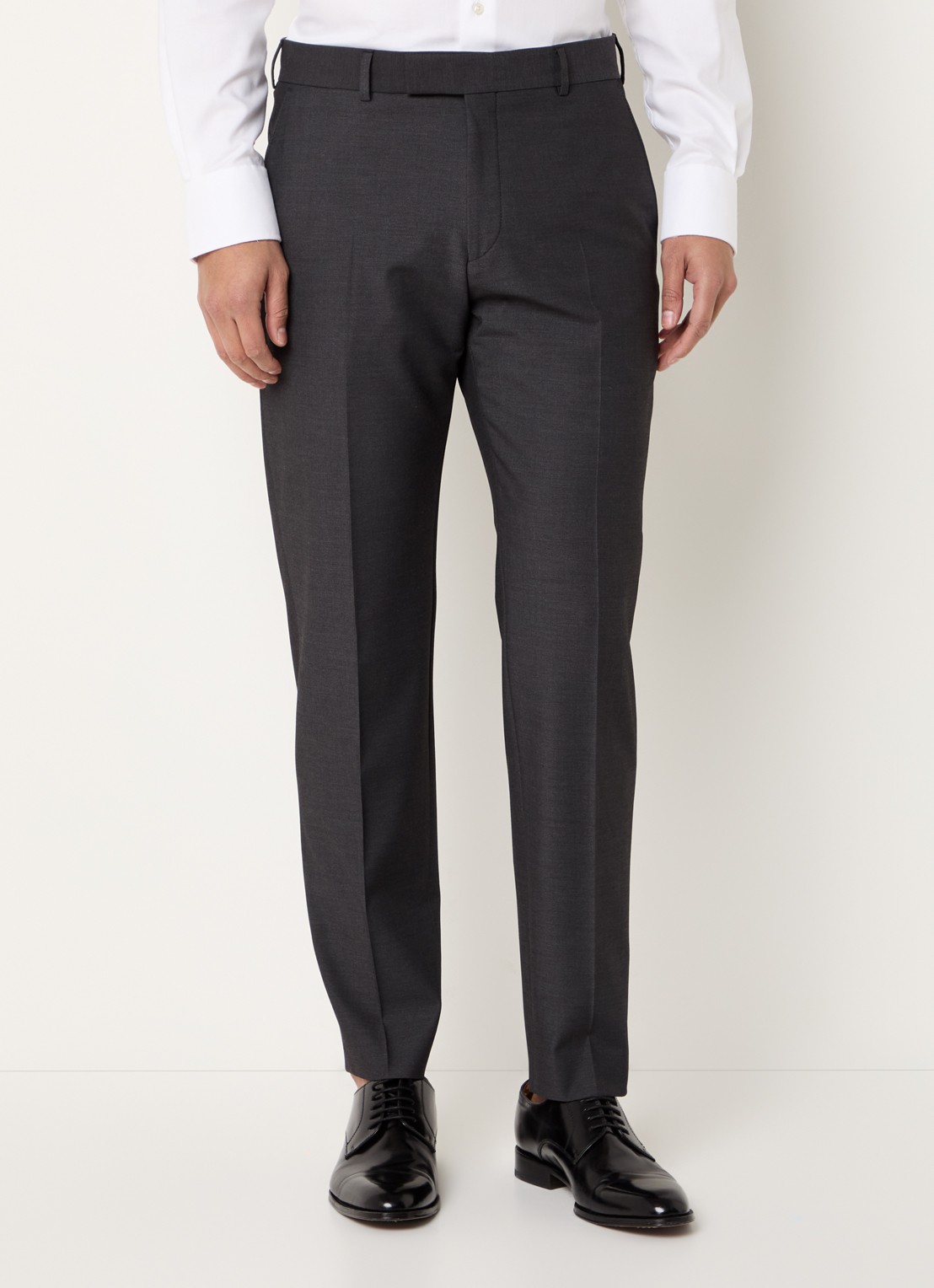 Strellson Melwin slim fit pantalon met steekzakken - detail 3 antraciet