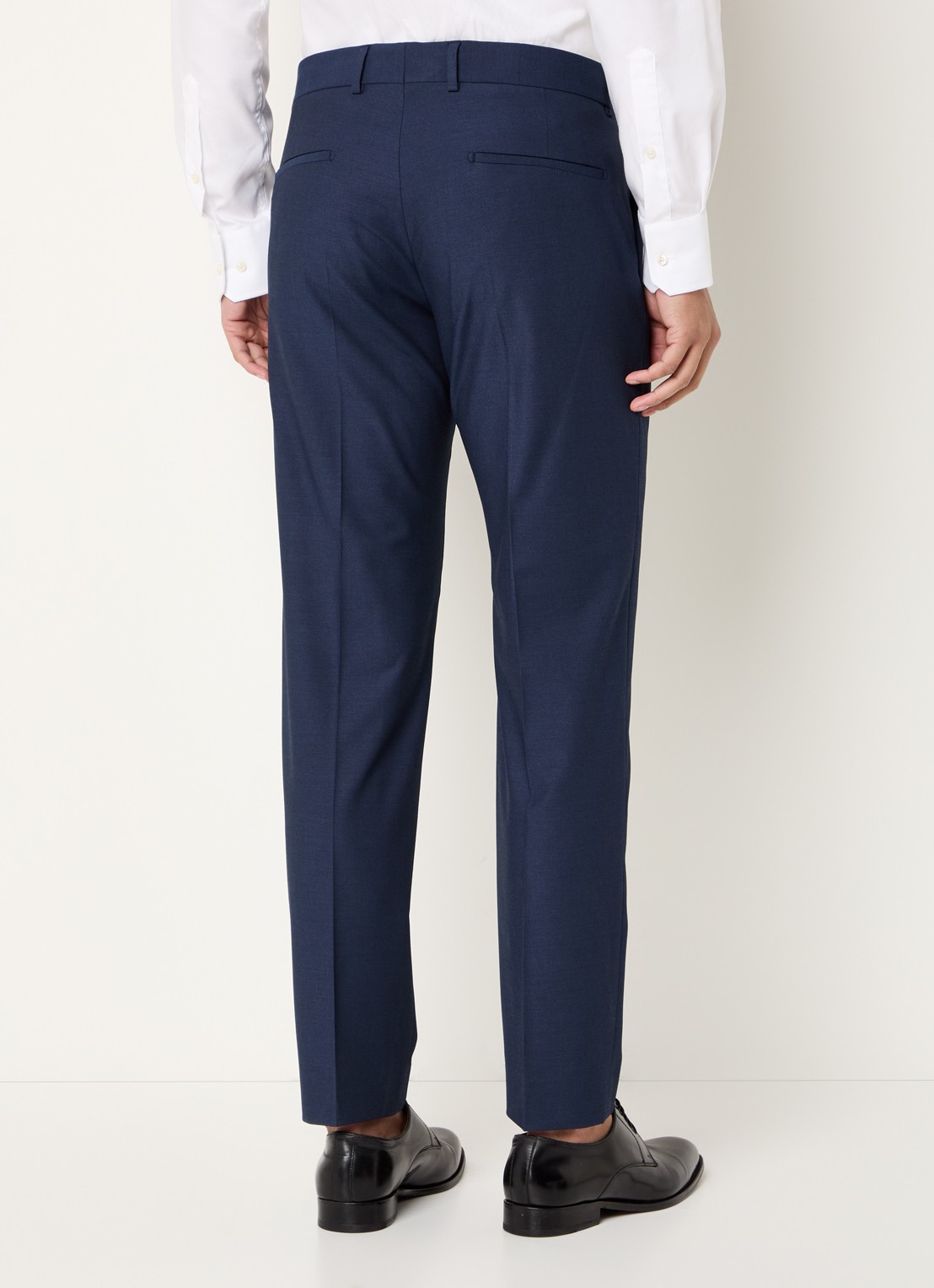 Strellson Melwin slim fit pantalon met steekzakken - achterkant 6 donkerblauw